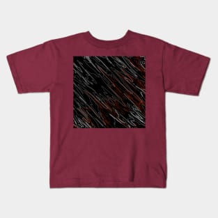 Marbled Black Red Kids T-Shirt